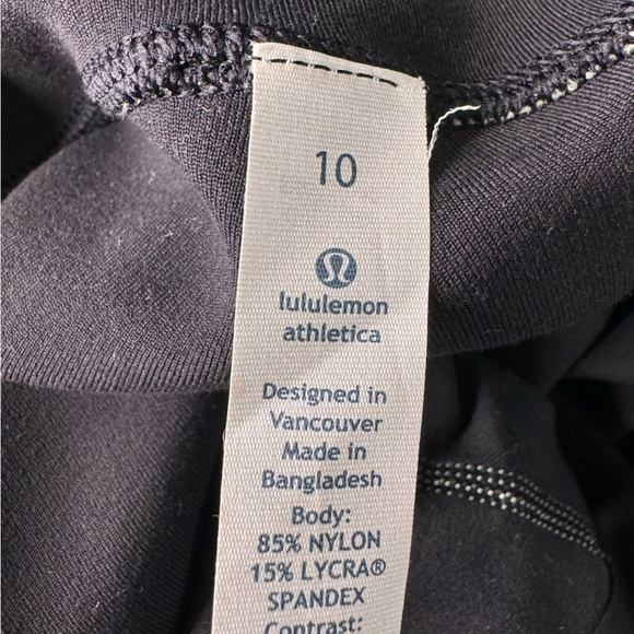 Lululemon Black Lime Green Wunder Under In  Bonded Stripe Size 10 Activewear - Picture 13 of 14